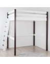 Lit mezzanine avec accès latéral en pin massif