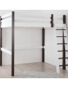 Lit mezzanine avec accès frontal en pin massif