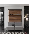 Lit escamotable vertical avec étagère et banquette