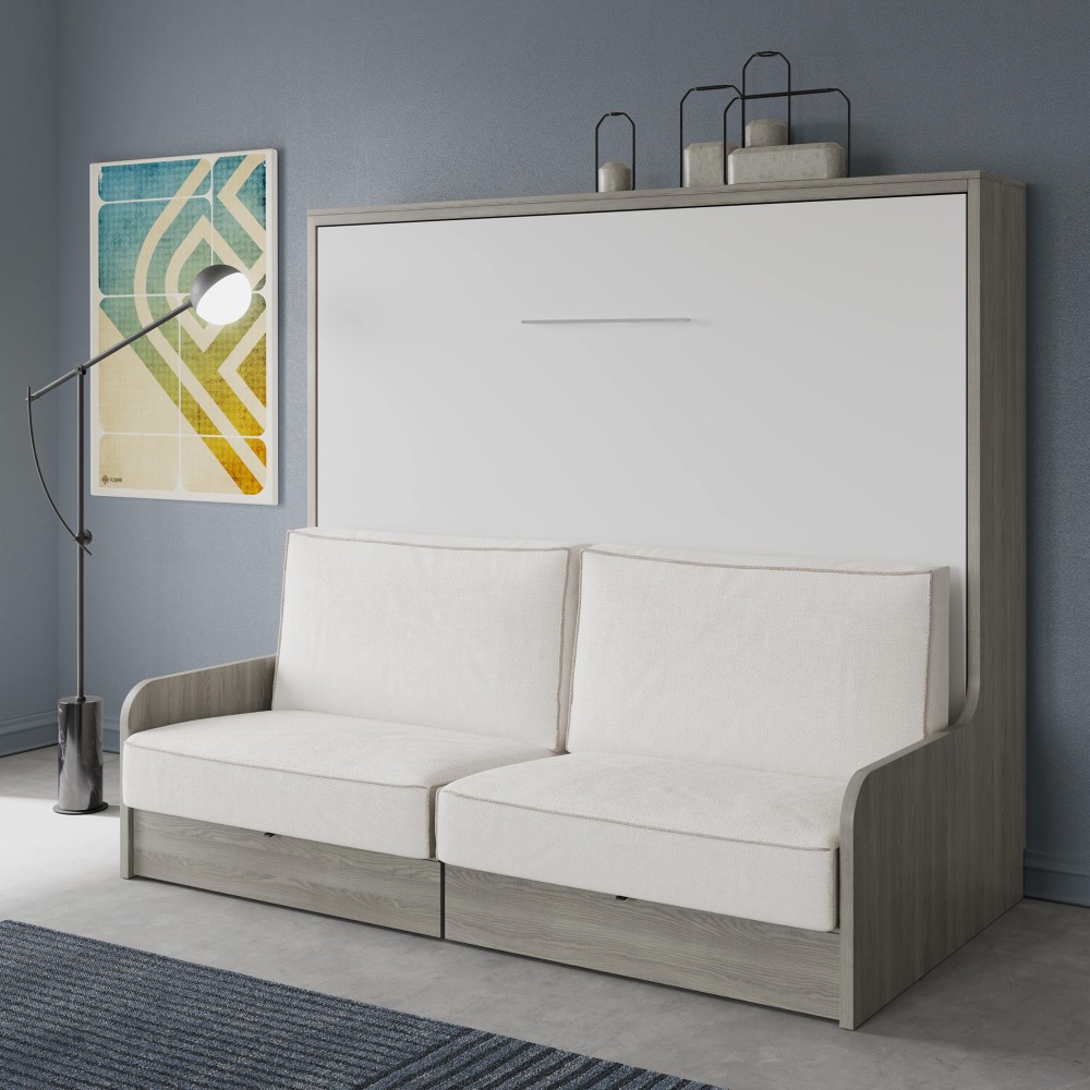Lit escamotable horizontal autoporteur + canapé