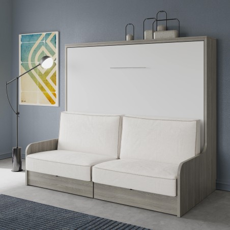 Lit escamotable horizontal autoporteur + canapé