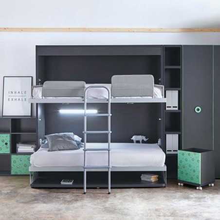 Lit escamotable vertical avec table ou bureau
