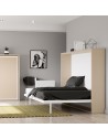 Lit escamotable horizontal ouverture assistée