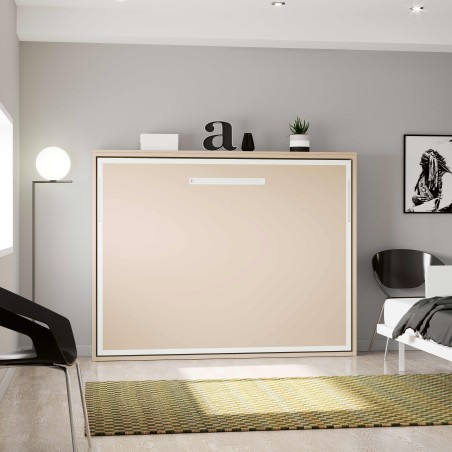 Lit escamotable horizontal ouverture assistée