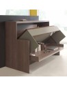 Lit escamotable horizontal avec bureau pivotant