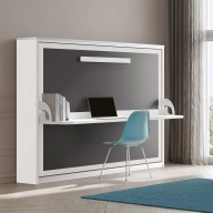 Lit escamotable horizontal avec bureau (1/4)