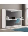 Lit escamotable horizontal avec bureau