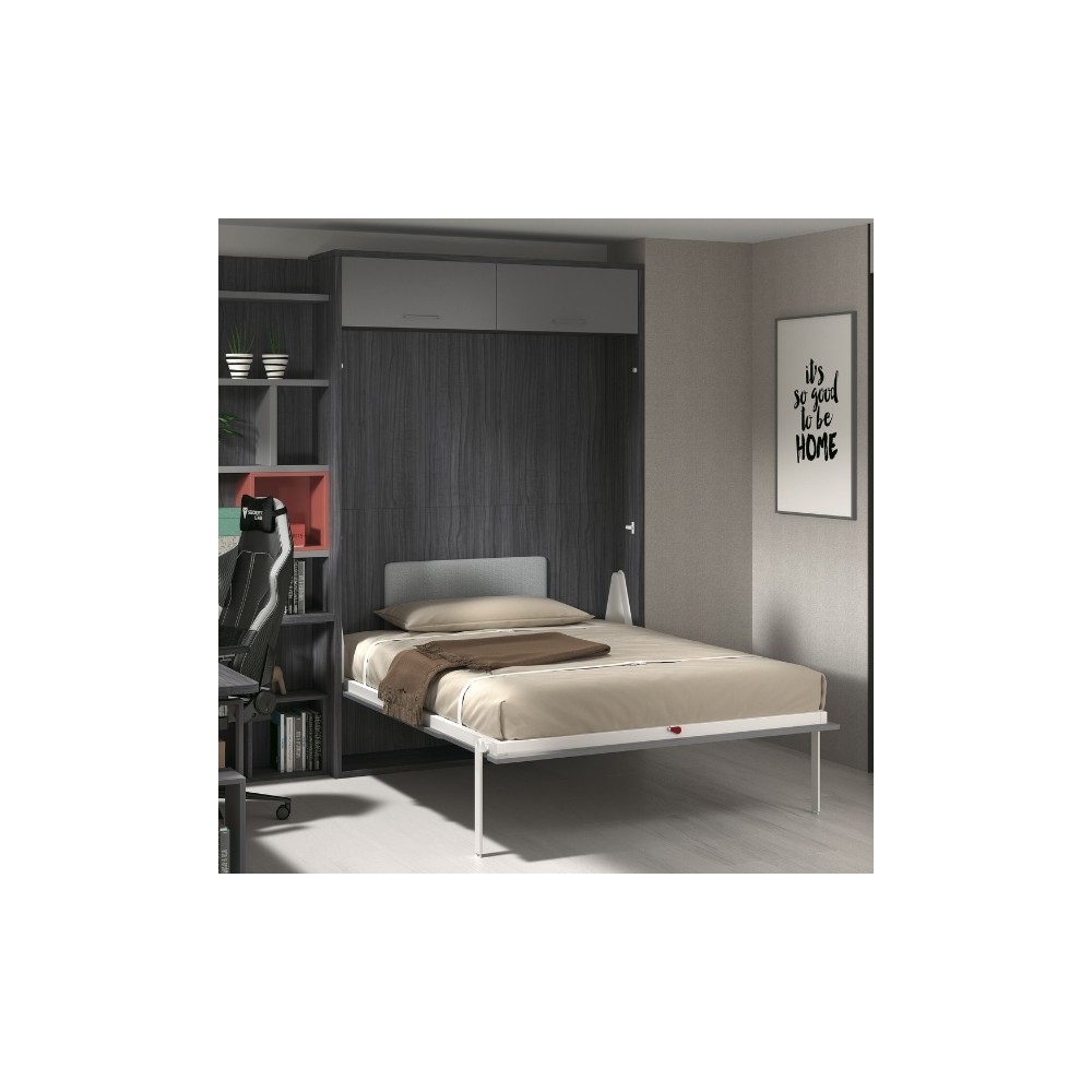 Lit escamotable vertical avec niche de rangement