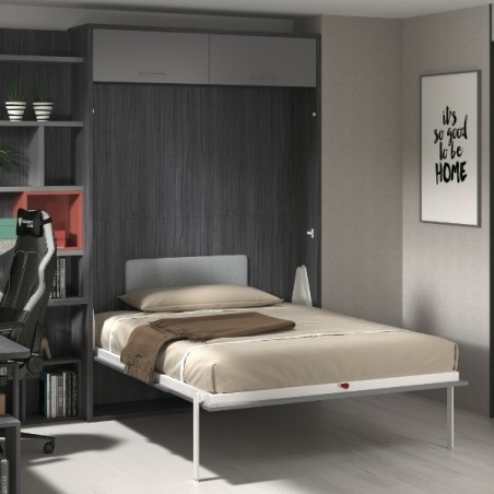 Lit escamotable vertical avec niche de rangement