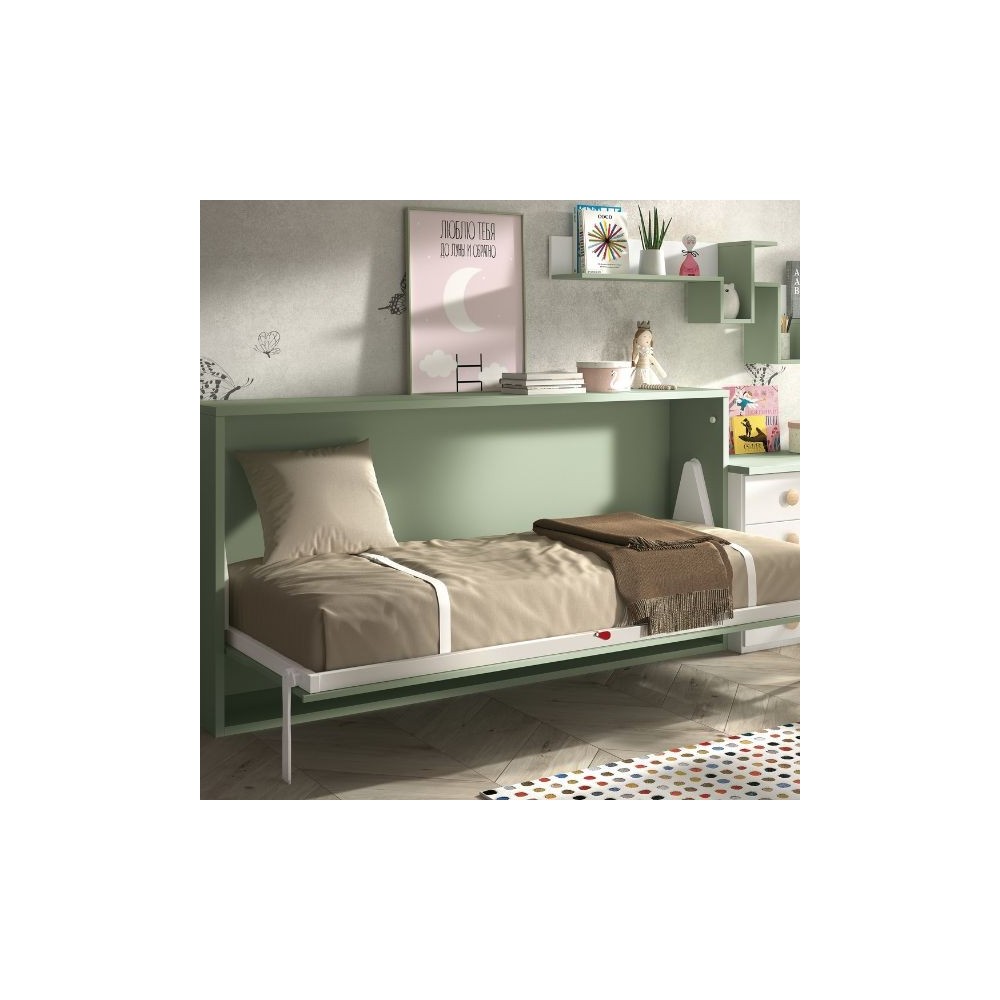 Lit escamotable horizontal - 1 personne