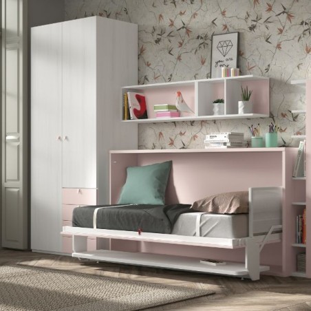 Lit escamotable horizontal + bureau