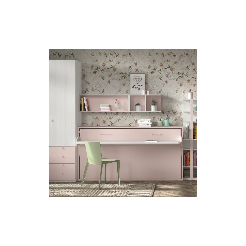 Lit escamotable horizontal + bureau