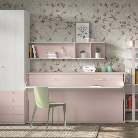 Lit escamotable horizontal + bureau