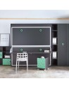 Lit escamotable vertical avec table ou bureau