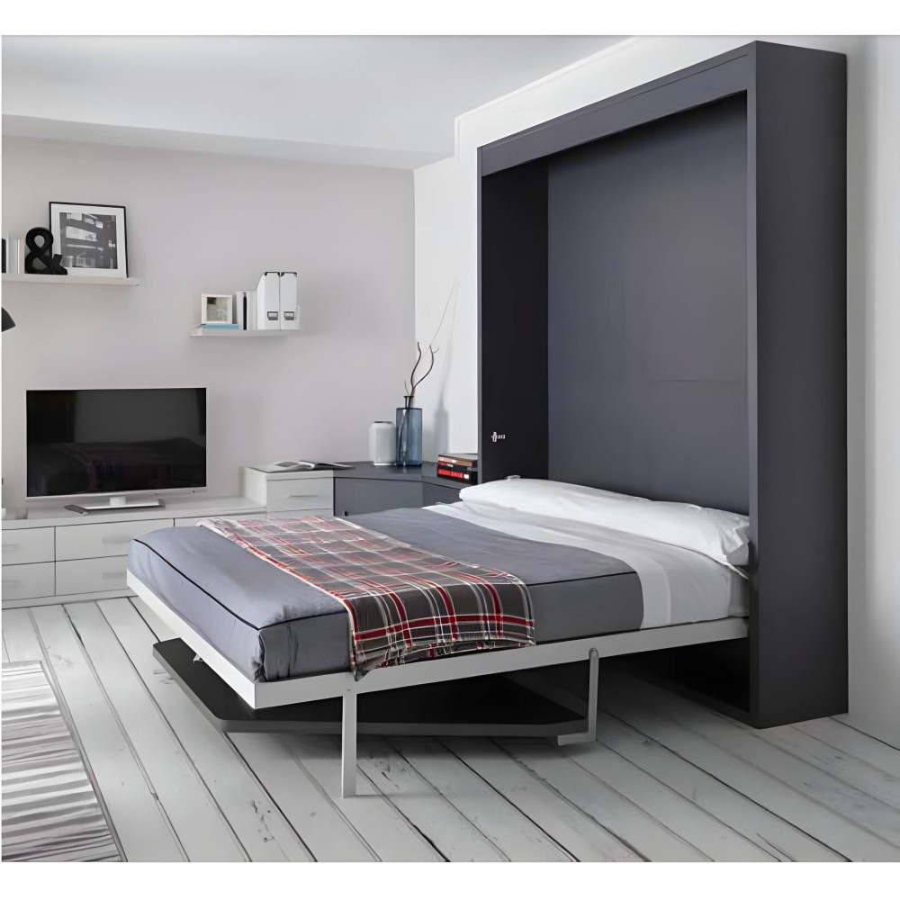Lit escamotable vertical avec table ou bureau