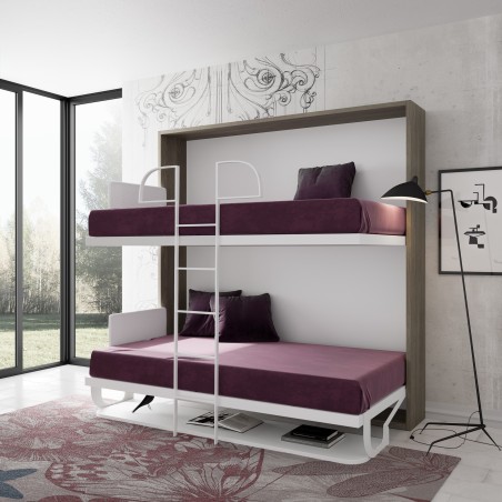 Lits escamotables superposés & bureau
