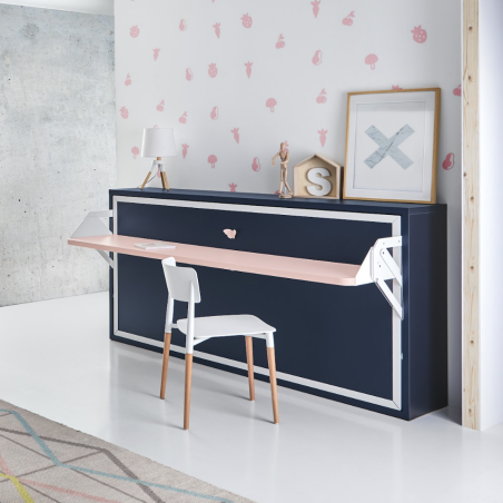 Lit escamotable vertical avec bureau PEGASUS | Secret de Chambre