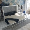Lit escamotable horizontal avec canapé et bureau fixe