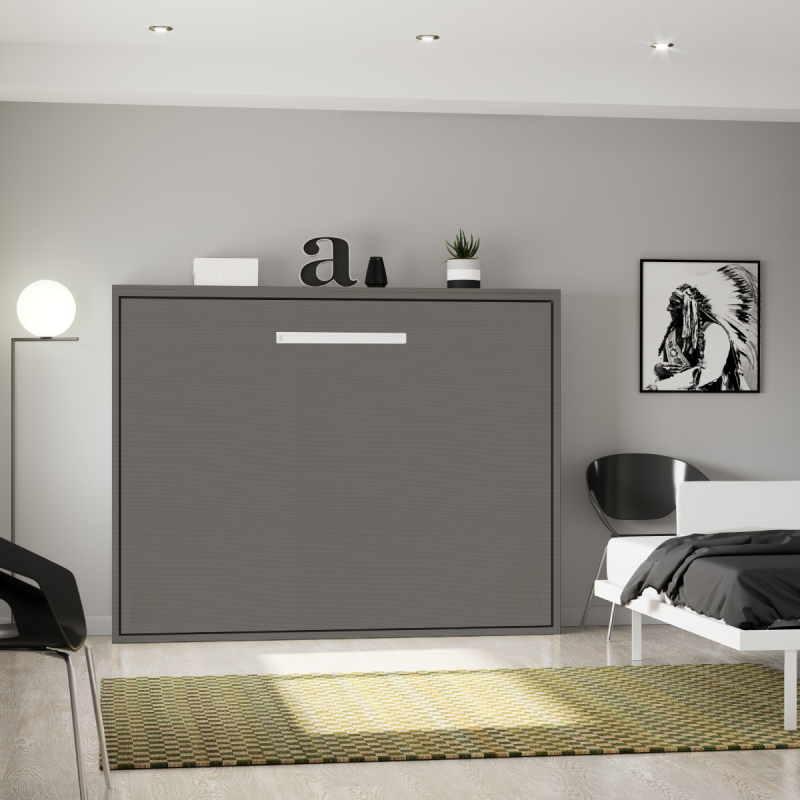 Lit escamotable horizontal ouverture assistée