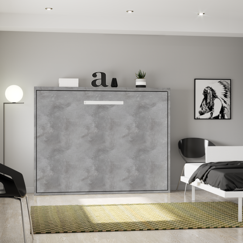 Lit escamotable horizontal ouverture assistée
