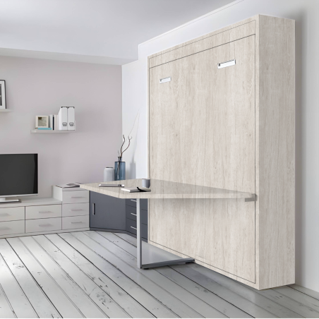 Lit escamotable vertical avec table ou bureau
