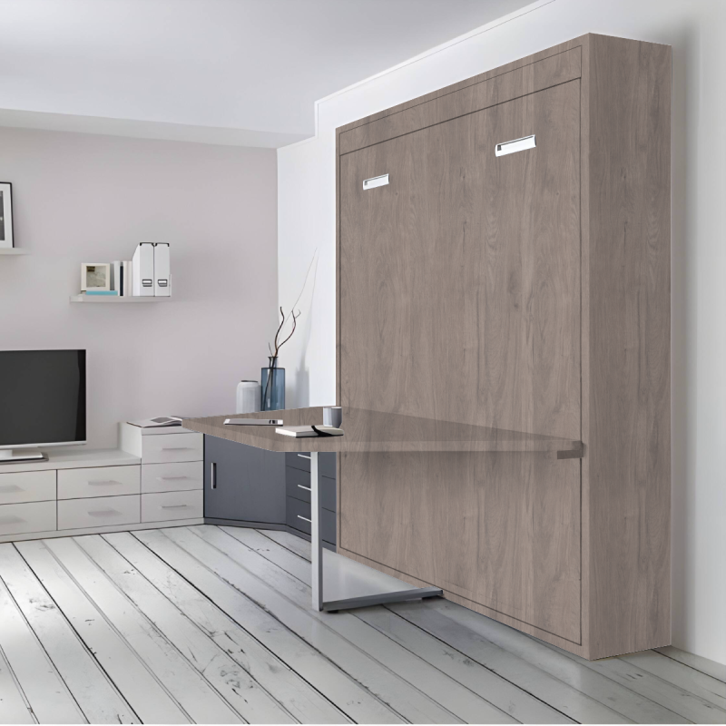 Lit escamotable vertical avec table ou bureau