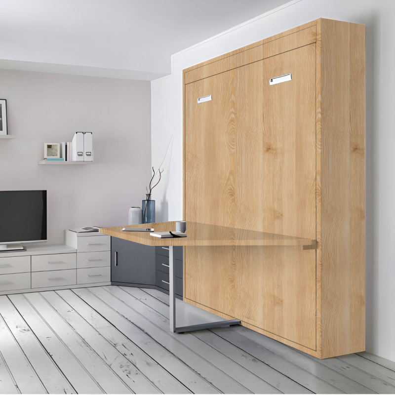 Lit escamotable vertical avec table ou bureau