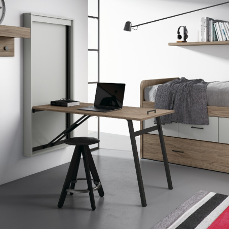 Table / bureau escamotable vertical