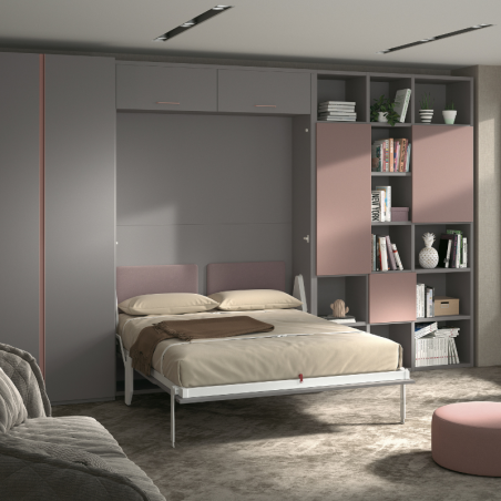Lit escamotable vertical avec bureau
