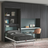 Lit escamotable vertical 1 ou 2 places avec niche de rangement