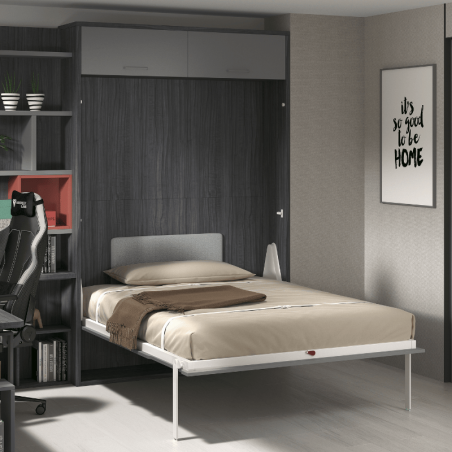 Lit escamotable vertical avec niche de rangement