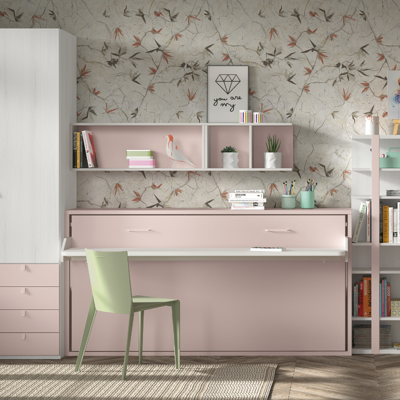 Lit escamotable horizontal + bureau