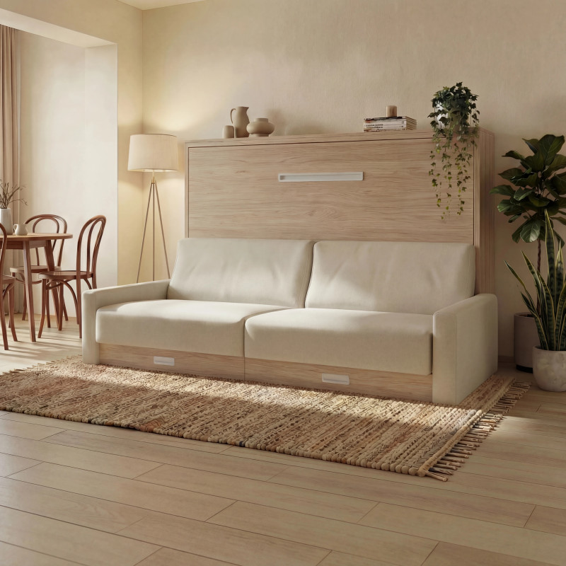 Lit escamotable horizontal avec canapé Citala