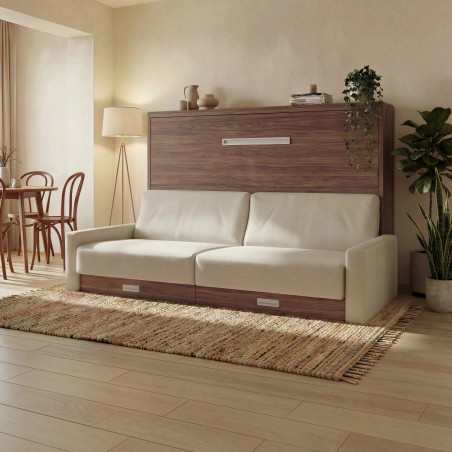 Lit escamotable horizontal avec canapé Citala