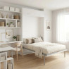 Lit escamotable vertical 2 personnes + rangement haut - Walter