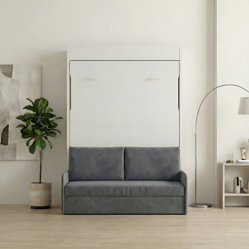 Lit escamotable vertical NYX avec canapé et rangement intégré