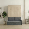 Lit escamotable vertical NYX avec canapé et rangement intégré
