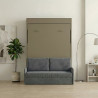 Lit escamotable vertical NYX avec canapé et rangement intégré
