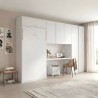 Lit escamotable vertical 1 personne avec surmeuble : 90 x 190 - Iota