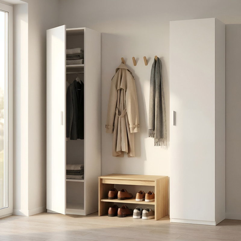Armoire 1 porte avec penderie sur mesure
