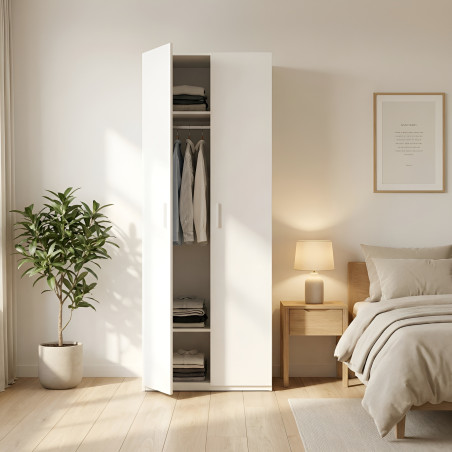 Armoire 2 portes penderie 220 cm – Sur mesure