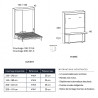 Lit escamotable vertical avec bureau
