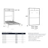 Lit escamotable vertical 2 personnes + rangement haut - Walter